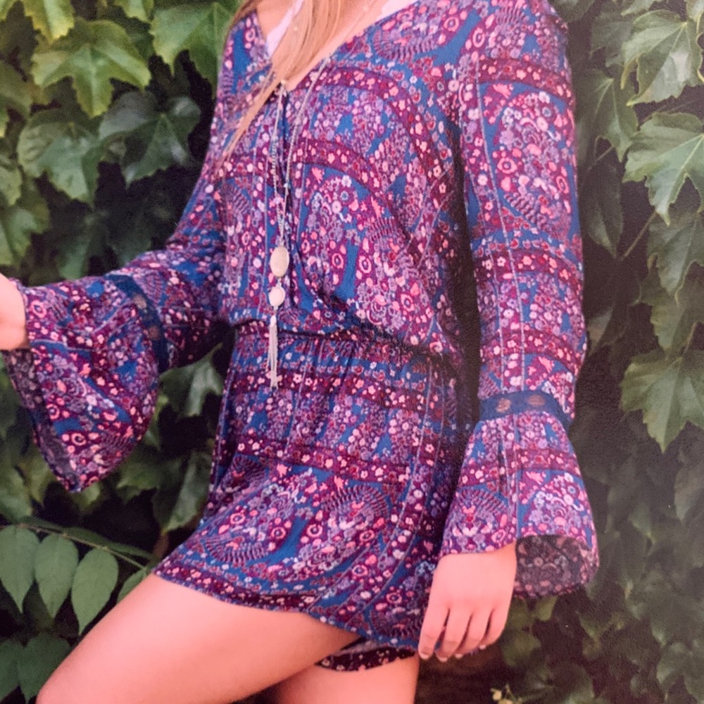 American Eagle Floral Print Romper